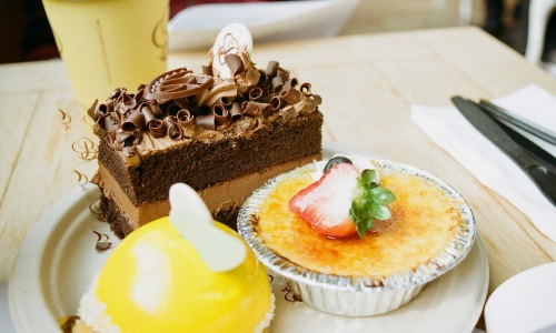 french pastries on a tray
