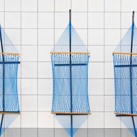 The essence of exceptional living aerial view of three hammocks outside J Malden Center apartments on Orange line Boston